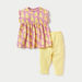 Juniors Leopard Print Short Sleeves Top and Leggings Set-Clothes Sets-thumbnailMobile-0