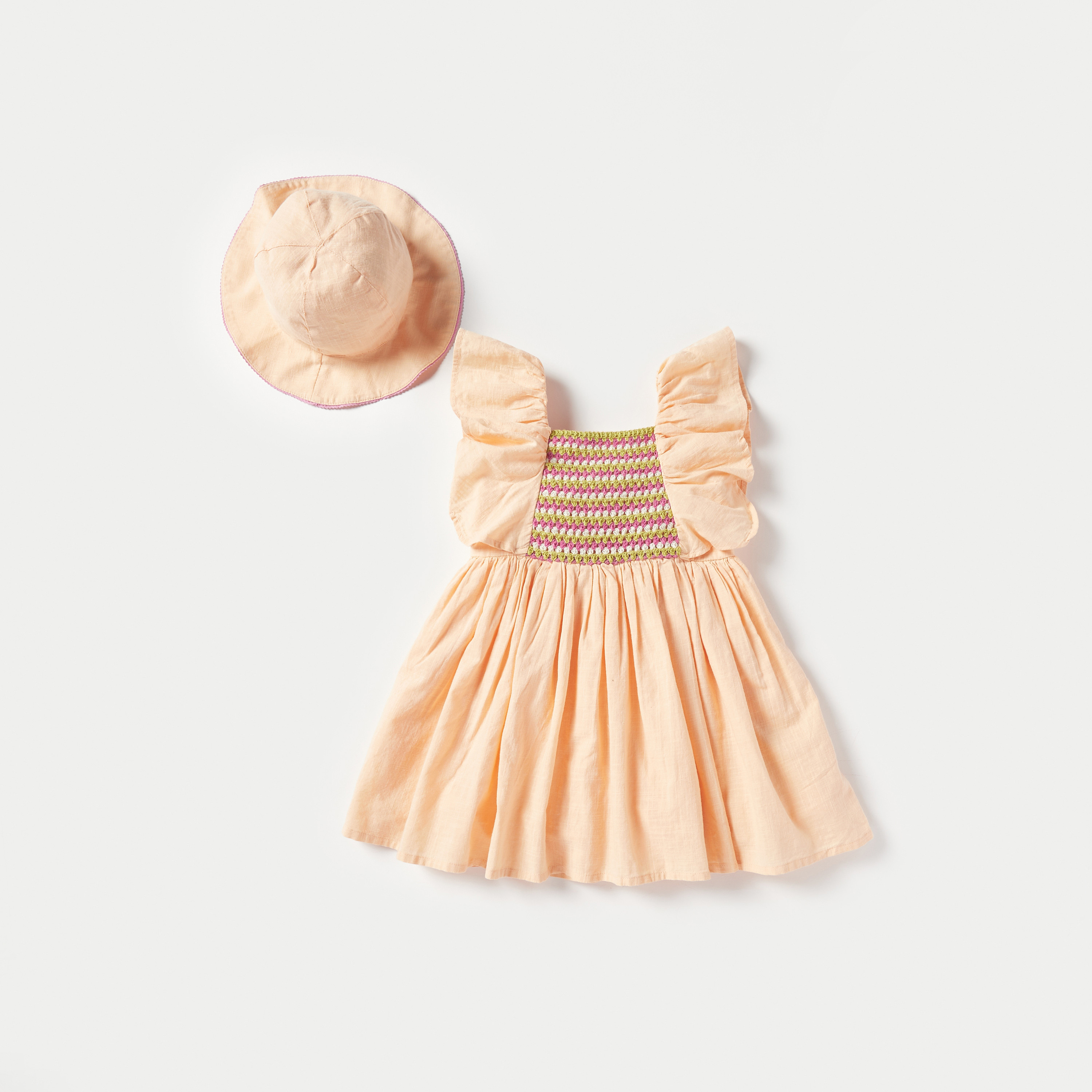 Juniors Ruffled Dress with Hat-baby-girls-clothing-dressesandjumpsuits-image-1