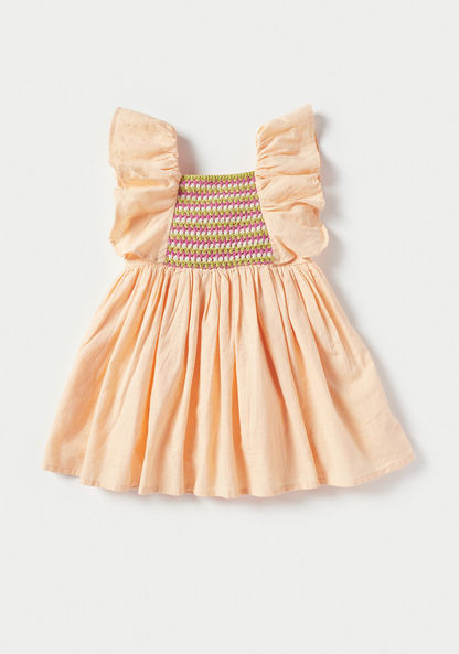 Juniors Ruffled Dress with Hat-Dresses%2C Gowns and Frocks-image-1