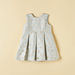 Juniors Textured Sleeveless Pleated Dress with Bow-Dresses%2C Gowns and Frocks-thumbnail-0