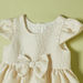 Juniors Textured Round Neck Dress with Bow Detail-Dresses%2C Gowns and Frocks-thumbnail-1
