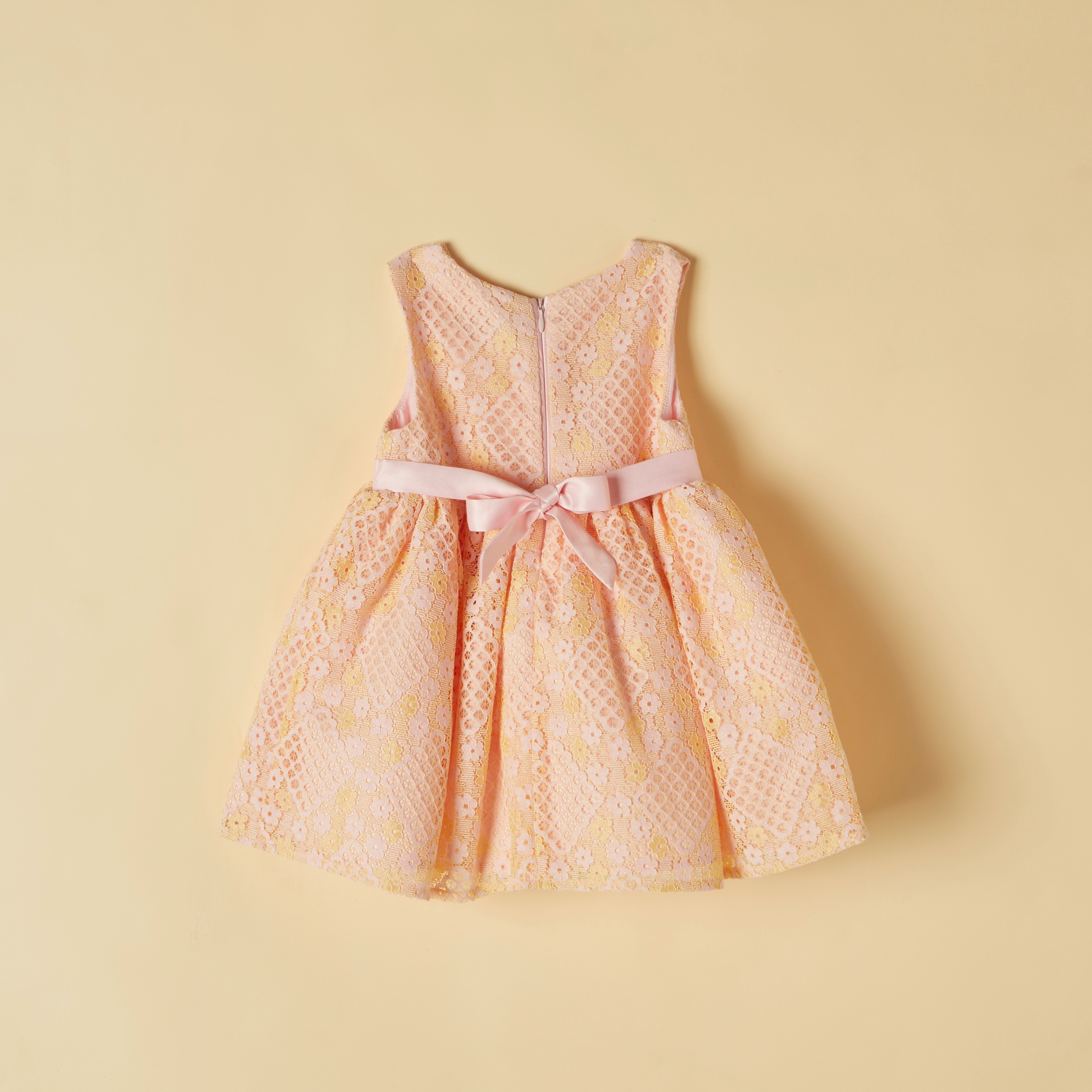 Juniors Lace Detailed Sleeveless Dress with Bow Detail-baby-girls-clothing-dressesandjumpsuits-image-4