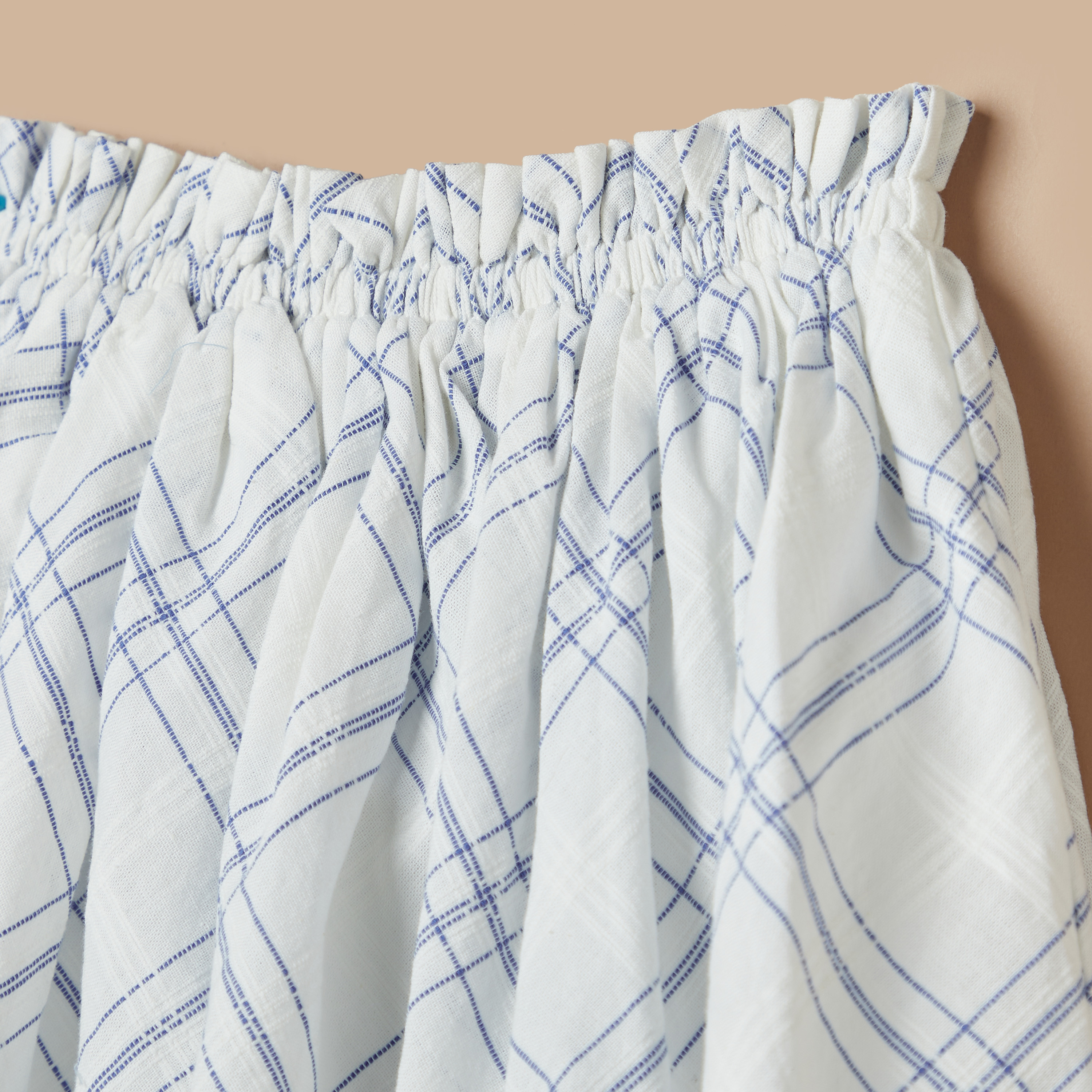 Giggles All-Over Checked Print Skirt with Elasticised Waistband-baby-girls-clothing-bottoms-skirts-image-2