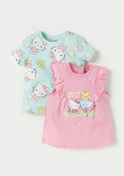 Sanrio Hello Kitty Print T-shirt - Set of 2-T Shirts-image-0