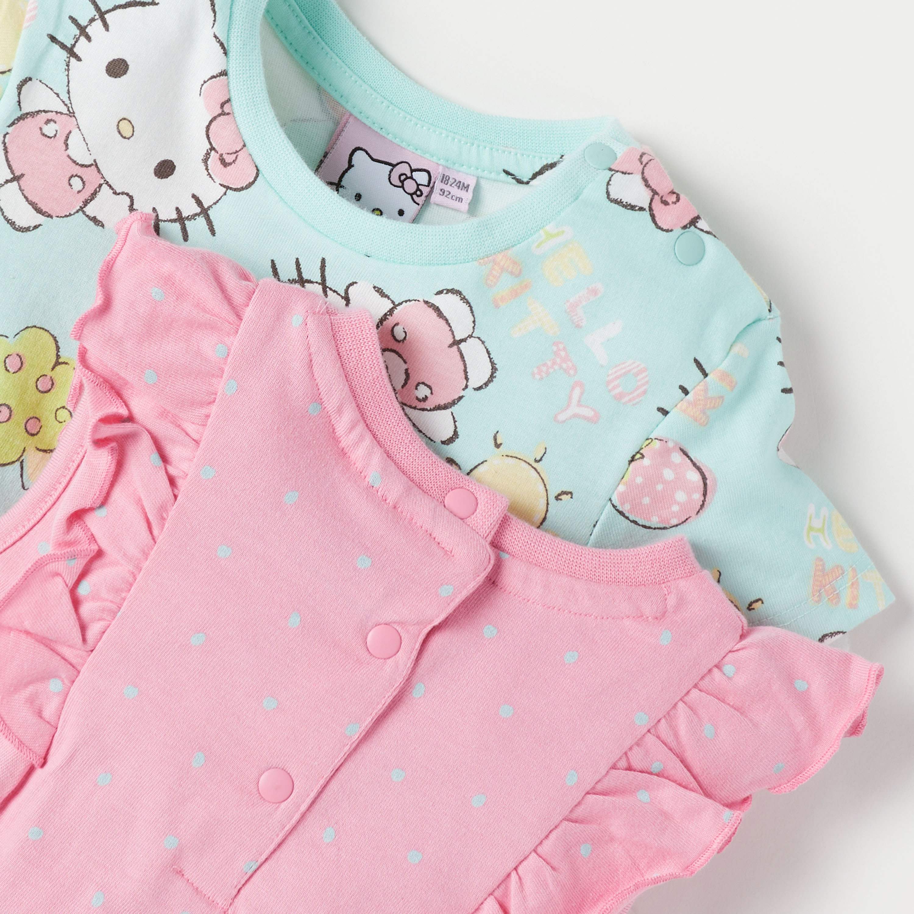 تيشيرتات بطبعات هالو كيتي من سانريو - طقم من قطعتين-baby-girls-clothing-tshirts-image-2