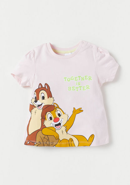 Disney Alvin and the Chipmunks Print T-shirt with Crew Neck-T Shirts-image-3