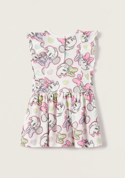 Disney All-Over Minnie Mouse Print Dress with Ruffles-Dresses%2C Gowns and Frocks-image-3