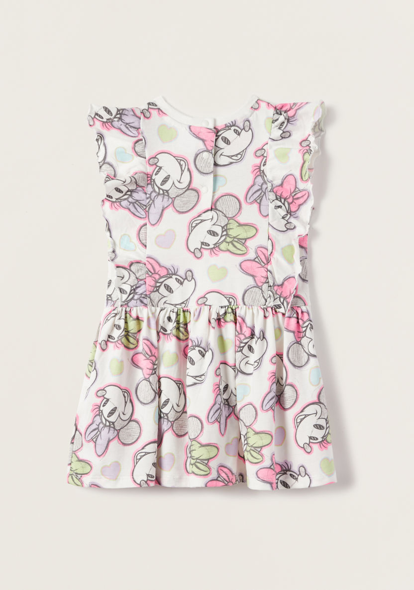 Disney All-Over Minnie Mouse Print Dress with Ruffles-Dresses, Gowns & Frocks-image-3