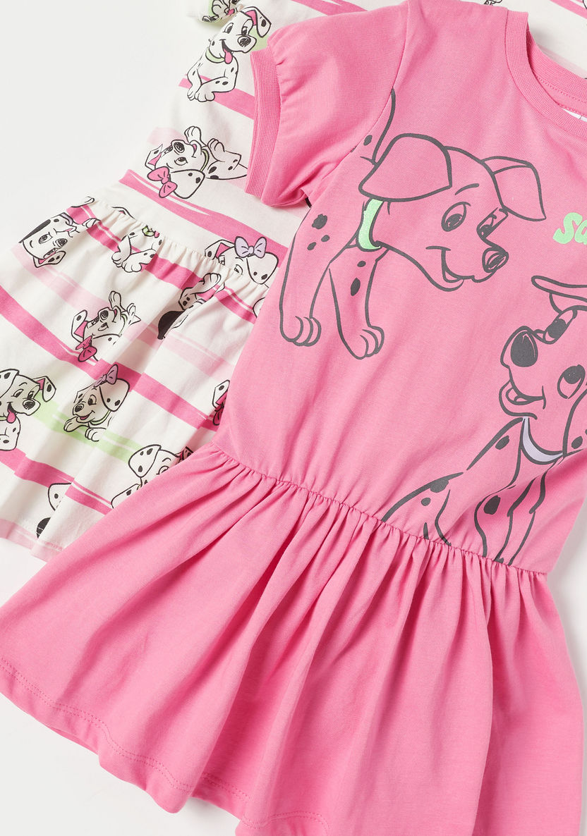 Disney 101 Dalmatians Print Drop Waist Dress - Set of 2-Dresses%2C Gowns and Frocks-image-4