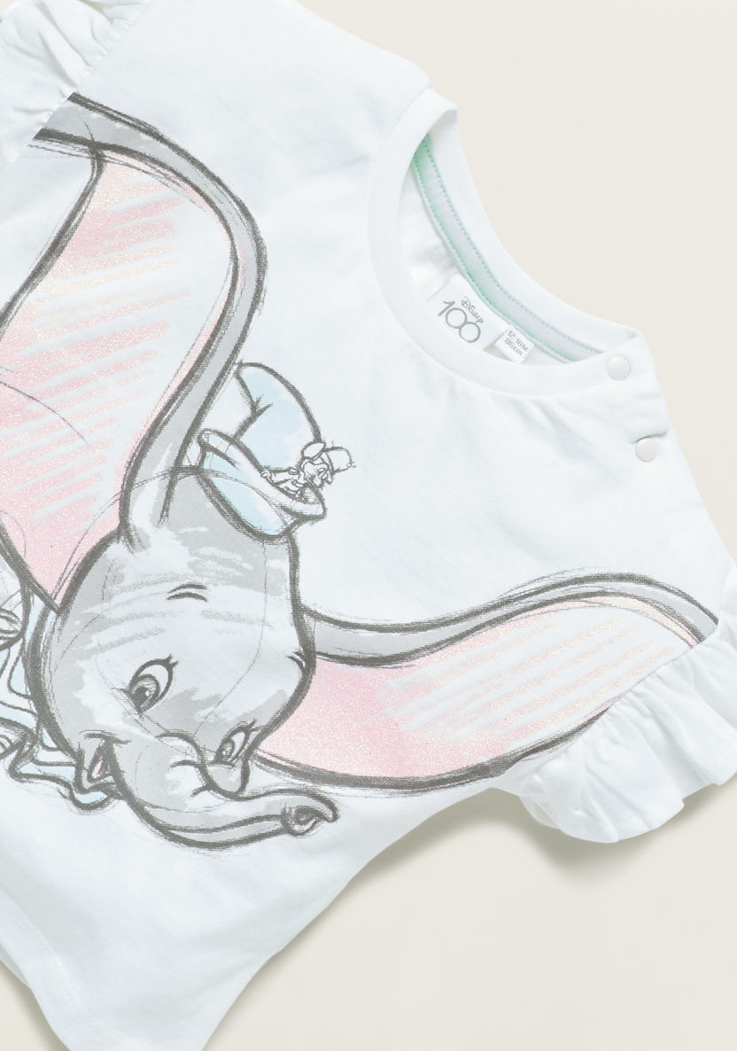 Disney Dumbo Print T-shirt and Shorts Set-Clothes Sets-image-1