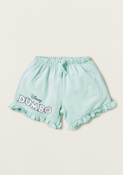 Disney Dumbo Print T-shirt and Shorts Set-Clothes Sets-image-4