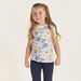 Juniors All-Over Floral Print Crew Neck T-shirt with Short Sleeves-T Shirts-thumbnailMobile-0