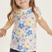 Juniors All-Over Floral Print Crew Neck T-shirt with Short Sleeves-T Shirts-thumbnail-2
