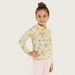 Juniors Floral Print Polo T-shirt with Long Sleeves-T Shirts-thumbnailMobile-0
