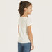 Juniors Graphic Glitter Print T-shirt with Short Sleeves-T Shirts-thumbnail-3