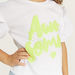 Juniors Typography Embellished T-shirt with Flared Sleeves and Ruffles-T Shirts-thumbnailMobile-2