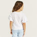 Juniors Typography Embellished T-shirt with Flared Sleeves and Ruffles-T Shirts-thumbnailMobile-3