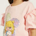 Juniors Embellished T-shirt with Round Neck and Balloon Sleeves-T Shirts-thumbnailMobile-2