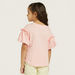 Juniors Embellished T-shirt with Round Neck and Balloon Sleeves-T Shirts-thumbnailMobile-3
