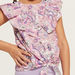 Juniors All-Over Floral Print Sleeveless Top with Ruffle and Tie-Up Detail-Blouses-thumbnail-2