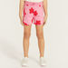 Juniors Floral Print Shorts with Drawstring Closure-Shorts-thumbnail-1