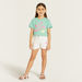 Juniors Embellished Denim Shorts with Button Closure-Shorts-thumbnailMobile-0