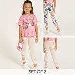 Buy Juniors Bunny and Cat Print Leggings - Set of 2 Online