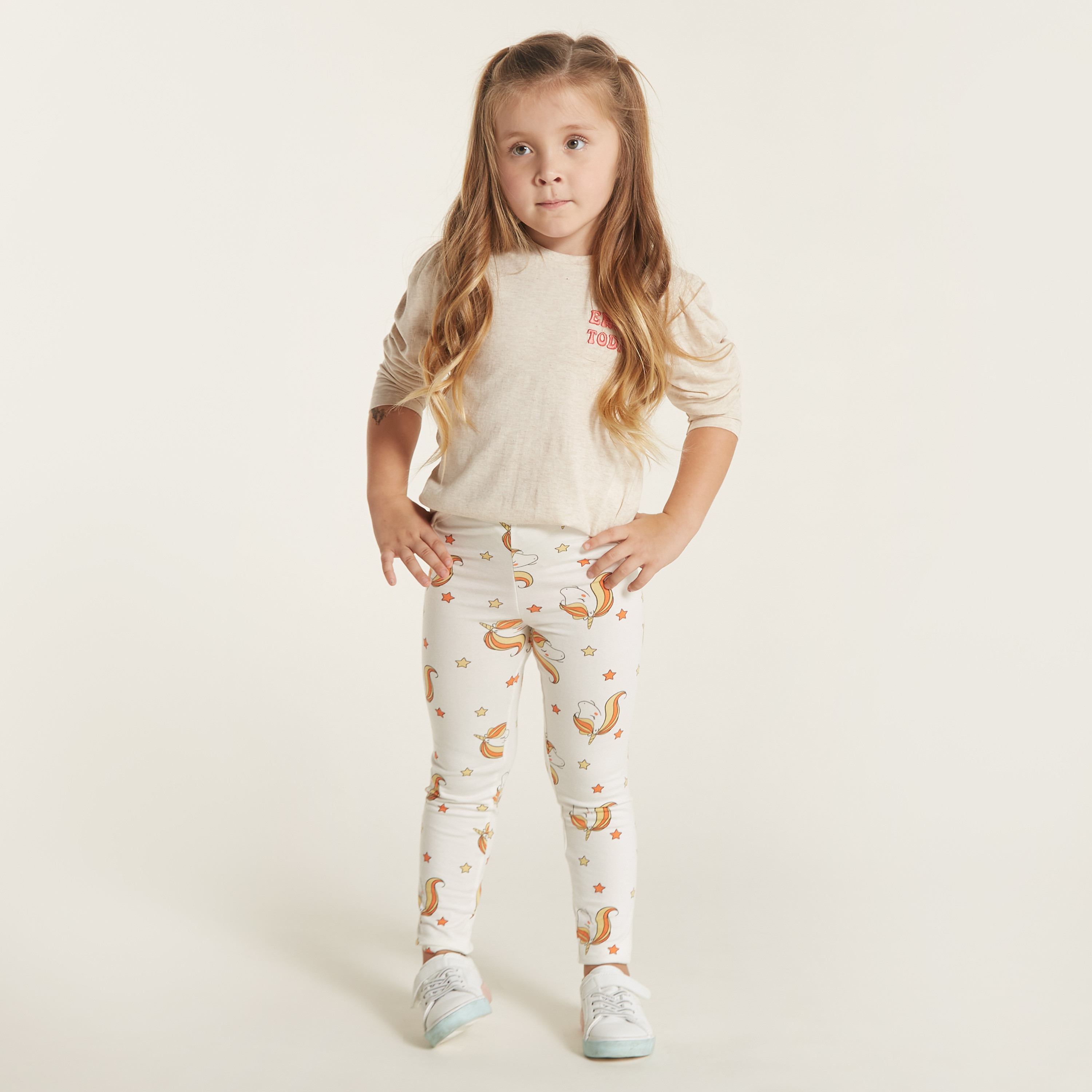 Baby girl sale cream leggings