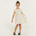 Juniors Printed Round Neck Dress with Button Closure and Pockets-Dresses%2C Gowns and Frocks-thumbnail-1