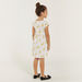 Juniors Printed Round Neck Dress with Button Closure and Pockets-Dresses%2C Gowns and Frocks-thumbnail-3