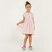 Juniors Striped Round Neck Dress with Button Closure and Pockets-Dresses%2C Gowns and Frocks-thumbnail-1