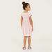 Juniors Striped Round Neck Dress with Button Closure and Pockets-Dresses%2C Gowns and Frocks-thumbnailMobile-3