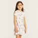 Juniors Cake Print Polo Dress with Short Sleeves-Dresses%2C Gowns and Frocks-thumbnailMobile-1