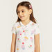Juniors Cake Print Polo Dress with Short Sleeves-Dresses%2C Gowns and Frocks-thumbnail-2