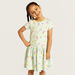 Juniors All-Over Unicorn Print Dress with Round Neck and Short Sleeves-Dresses%2C Gowns and Frocks-thumbnailMobile-0