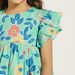 Juniors All-Over Floral Print Dress with Ruffle Short Sleeves-Dresses%2C Gowns and Frocks-thumbnailMobile-2