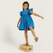 Juniors Textured Dress with Ruffle Short Sleeves-Dresses%2C Gowns and Frocks-thumbnailMobile-0