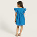 Juniors Textured Dress with Ruffle Short Sleeves-Dresses%2C Gowns and Frocks-thumbnailMobile-3