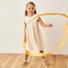 Juniors Stripes Sleeveless A-line Dress with Schiffli Overlay Detail-Dresses%2C Gowns and Frocks-thumbnailMobile-0