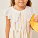 Juniors Stripes Sleeveless A-line Dress with Schiffli Overlay Detail-Dresses%2C Gowns and Frocks-thumbnailMobile-2