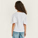 Juniors Sequin Embellished T-shirt with Flutter Sleeves and Round Neck-T Shirts-thumbnailMobile-3