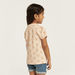 Juniors All-Over Print Polo T-shirt with Ruffles-T Shirts-thumbnailMobile-3