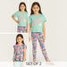 Juniors Butterfly Print Top with Short Sleeves - Set of 2-T Shirts-thumbnail-0