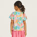 Juniors All-Over Print Crew Neck T-shirt with Ruffled Sleeves-T Shirts-thumbnail-3