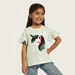 Juniors Unicorn Embellished T-shirt with Ruffles-T Shirts-thumbnailMobile-0