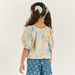 Juniors All-Over Floral Print Top with Puff Sleeves-Blouses-thumbnailMobile-3
