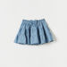 Juniors Polka Dot Print Tiered Skirt with Bow Detail-Skirts-thumbnailMobile-0