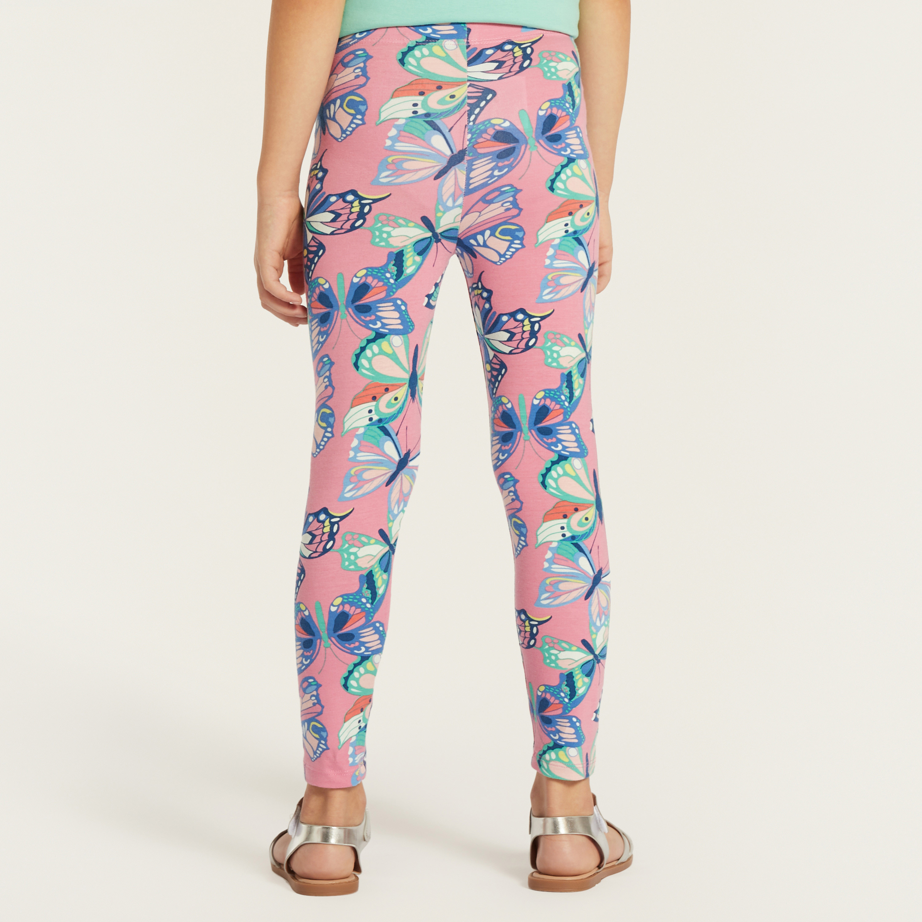 Juniors Printed Leggings with Elasticated Waistband - Set of 2-baby-girls-clothing-bottoms-leggings-image-5
