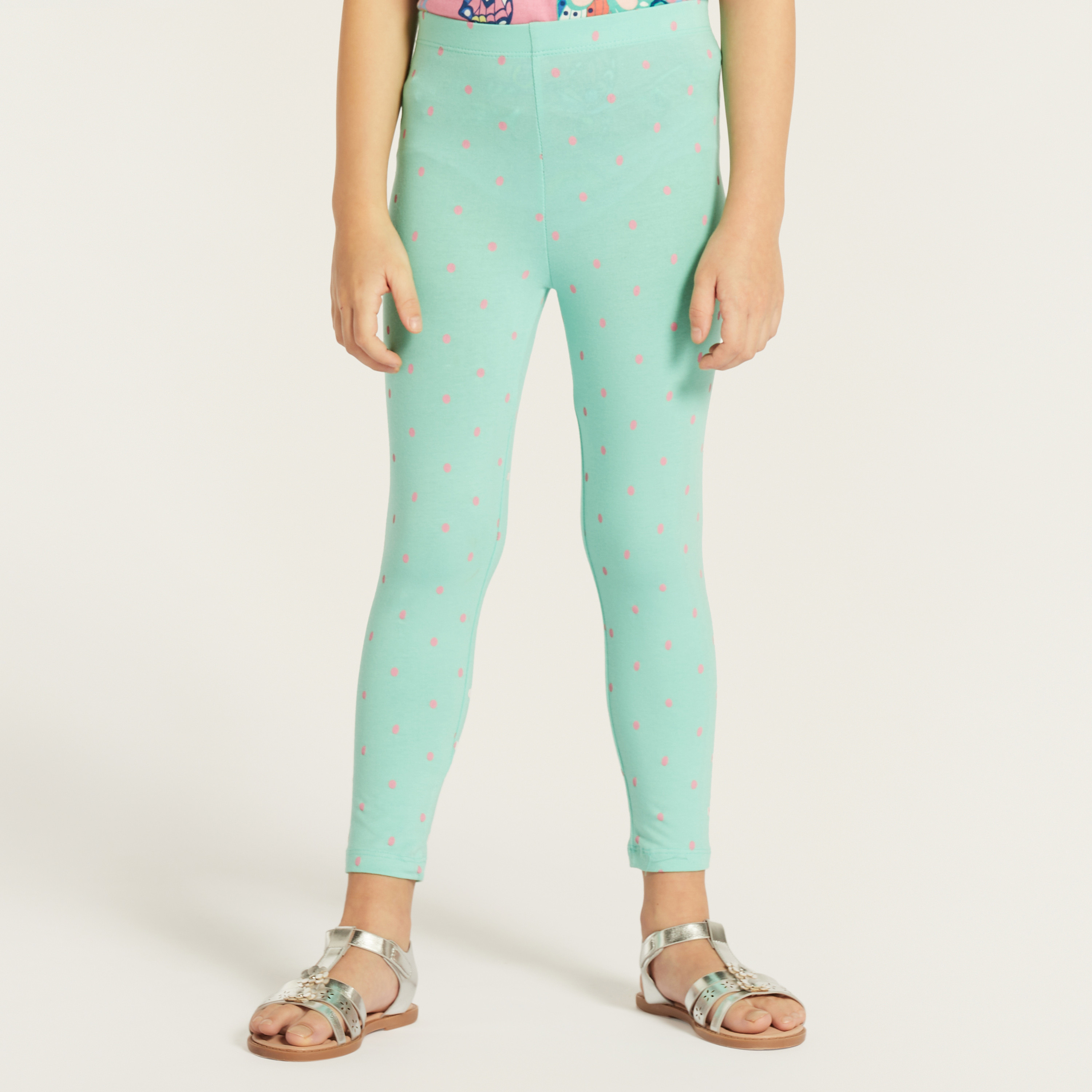 Juniors Printed Leggings with Elasticated Waistband - Set of 2-baby-girls-clothing-bottoms-leggings-image-6