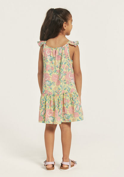 Juniors All-Over Floral Print Sleeveless Dress-Dresses%2C Gowns and Frocks-image-3